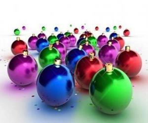 Puzzle Χριστούγεννα μπάλα χρώμα